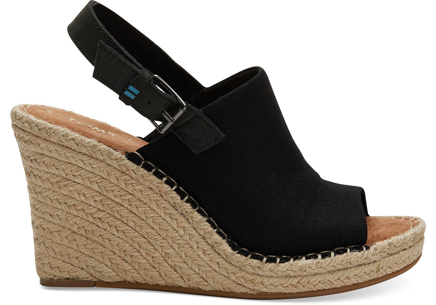 Toms Monica Oxford - Womens Wedge Heels - Black - NZ - 358247QSF